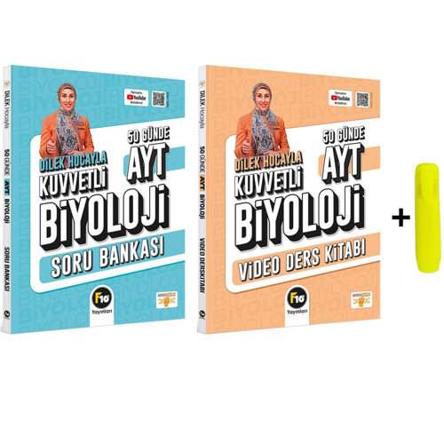 Dilek Hocayla 50 Günde AYT Biyoloji Video Ders Kitabı Soru Bankası Seti F10 Yayınları