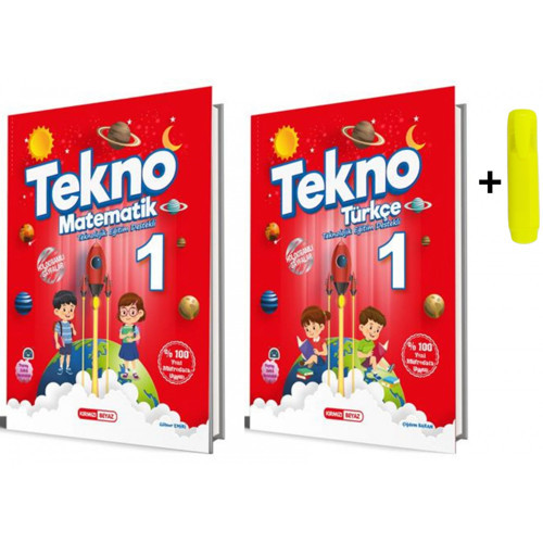 Kırmızı Beyaz Tekno 1.Sınıf 2.Dönem Matematik Türkçe 2'li Set