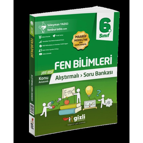 Gizli Yayınları 6. Sınıf Fen Bilimleri Konu Anlatımlı Alıştırmalı Soru Bankası Yeni