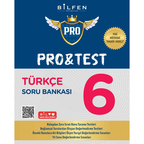 Bilfen Yayıncılık 6.Sınıf Pro&Test Türkçe Soru Bankası Yeni Ürün