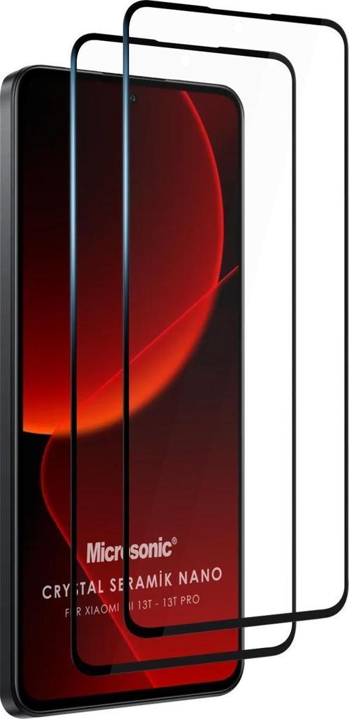 Xiaomi Mi 13T Crystal Seramik Nano Ekran Koruyucu Siyah (2 Adet)