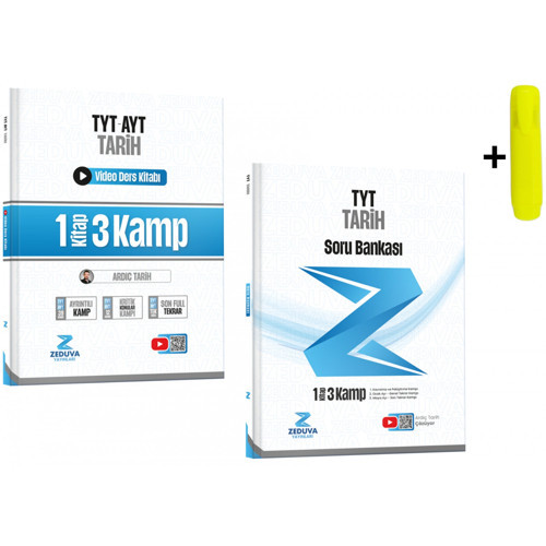 Zeduva Yayınları Ardıç Tarih TYT Tarih 1 Kitap 3 Kamp Video Ders Ve Soru Bankası Seti