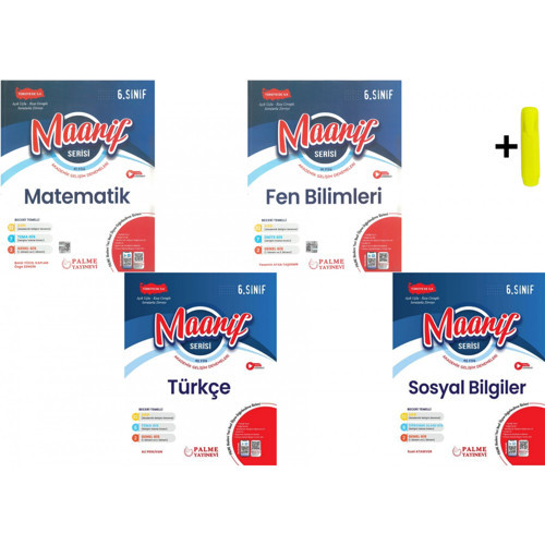 Palme 6. Sınıf Maarif Matematik Fen Türkçe Sosyal Haftalık Deneme Seti