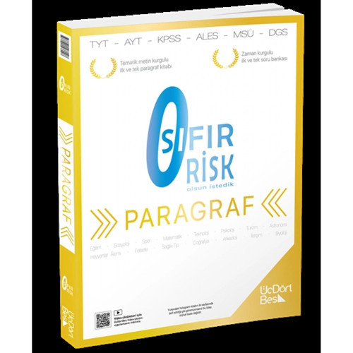 ÜçDörtBeş Yayınları Paragraf Sıfır Risk Yeni