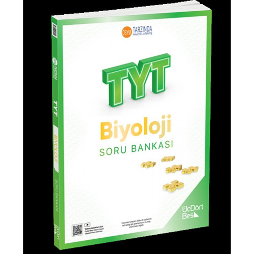 ÜçDörtBeş Yayınları TYT Biyoloji Soru Bankası Yeni