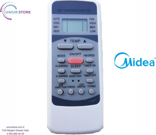 Midea MSRI-18HRDN1 Uyumlu Klima Kumandası