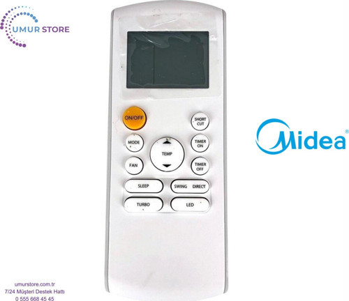 Midea RG10A/BGEF Uyumlu Klima Kumandası