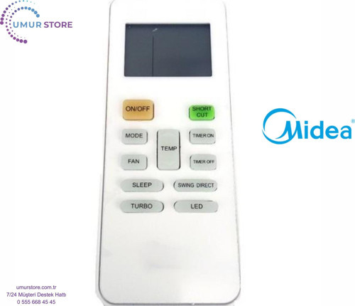 Midea msmacu-18hrfn1-qrd0gw Uyumlu Klima Kumandası