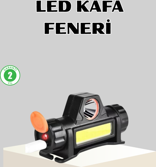 Kamp ve Doğa İçin Şarjlı LED Baş Feneri – Mıknatıslı, Su Geçirmez