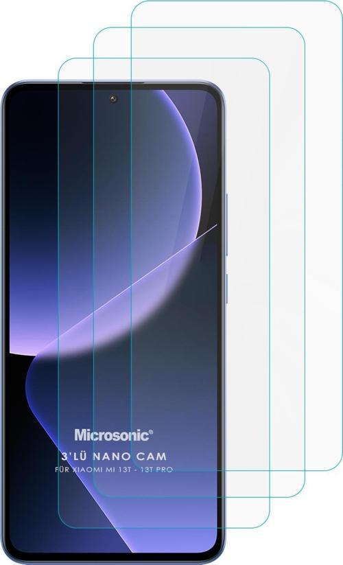 Xiaomi Mi 13T Pro Screen Protector Nano Glass Cam Ekran Koruyucu (3`lü Paket)