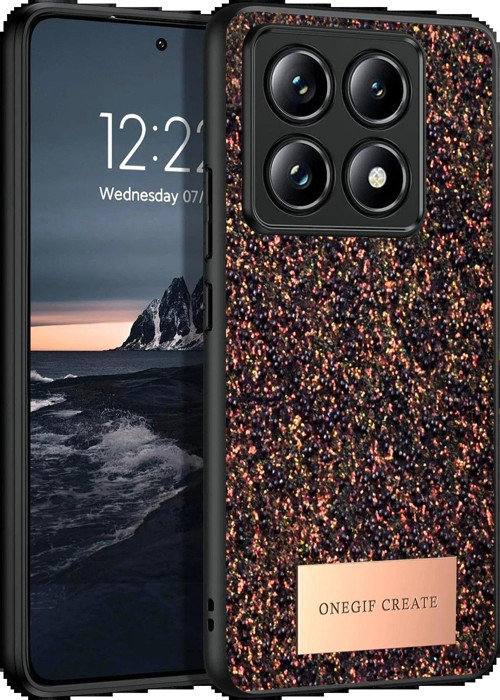 Xiaomi Mi 14T Pro Bright Simli Kapak - Derin Mor-(5796)
