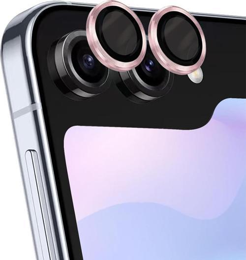 Samsung Galaxy Z Flip 5 Tekli Kamera Lens Koruma Camı Rose Gold