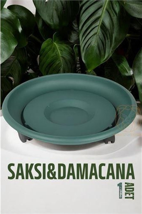 Turk Tekerlekli Saksı Altığı 37 Cm Yeşi̇l