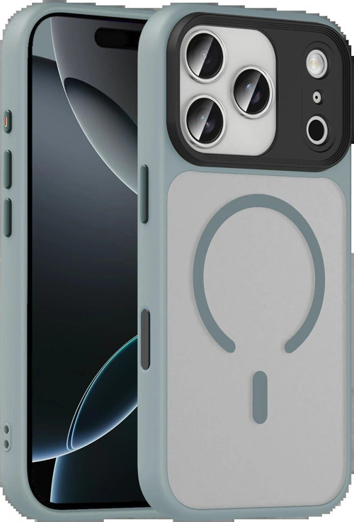 Apple Iphone 17 Pro Max Megane Magsafe Kapak - Titan Gri-(5796)