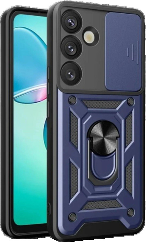 Samsung Galaxy A17 5G Pars Lens Yüzüklü Silikon - Lacivert-(5796)
