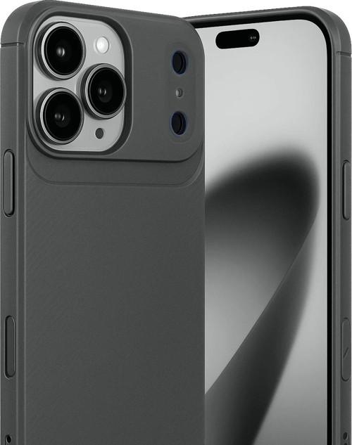 Apple Iphone 17 Pro Auto Focus Karbon Kapak - Gri-(5796)