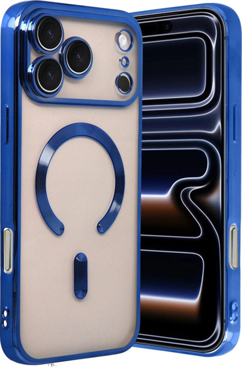 Apple Iphone 17 Pro Max Kross Magneticsafe Kapak - Lacivert-(5796)