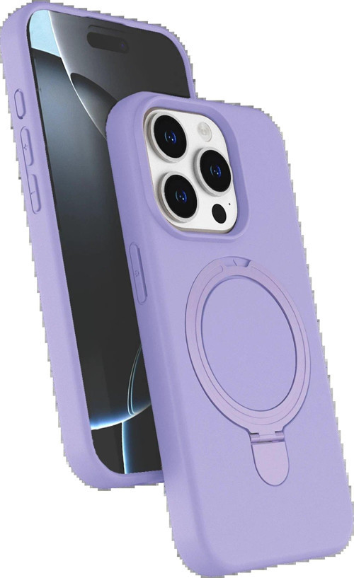 Apple Iphone 14 Pro Max Regal Magsafe Standlı Kapak - Lila-(5796)