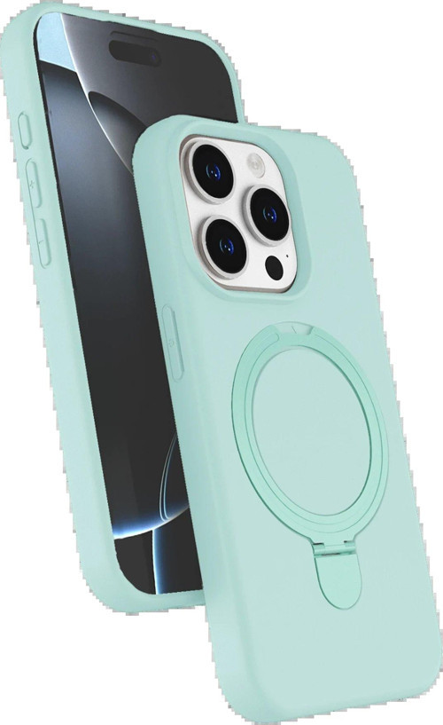 Apple Iphone 14 Pro Max Regal Magsafe Standlı Kapak - Su Yeşili-(5796)