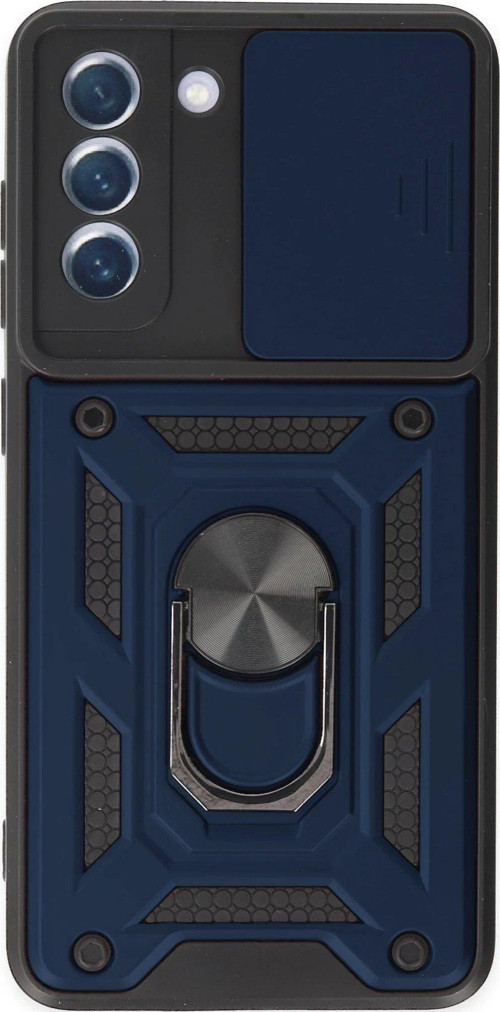 Samsung Galaxy S21 Fe Kılıf Pars Lens Yüzüklü Silikon - Lacivert-(5796)