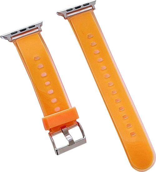 Watch 38Mm Jelly Silikon Kordon - Turuncu-(5796)