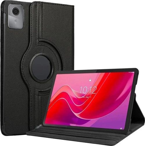 Lenovo Tab M11 Tb330Fu 360 Tablet Deri Kılıf - Siyah-(5796)