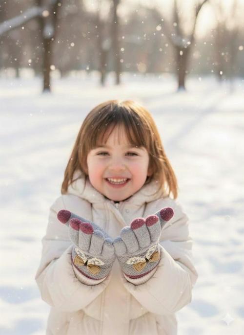 KİTTİ 25240-02 KIZ ÇOCUK ÖRME TRİKO ELDİVEN 9-12 YAŞ