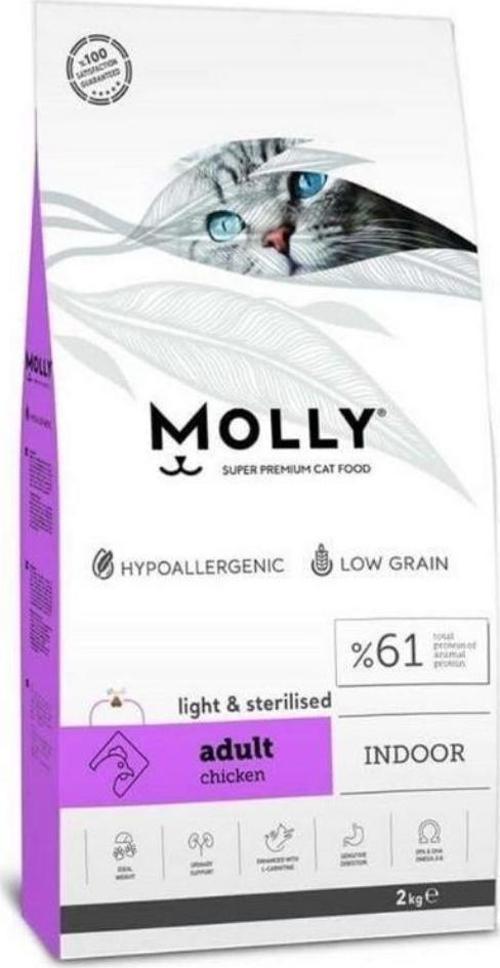 Hipoalerjenik Düşük Tahıllı Light&Sterilised Tavuklu Kısırlaştırılmış Kedi Maması 2 kg
