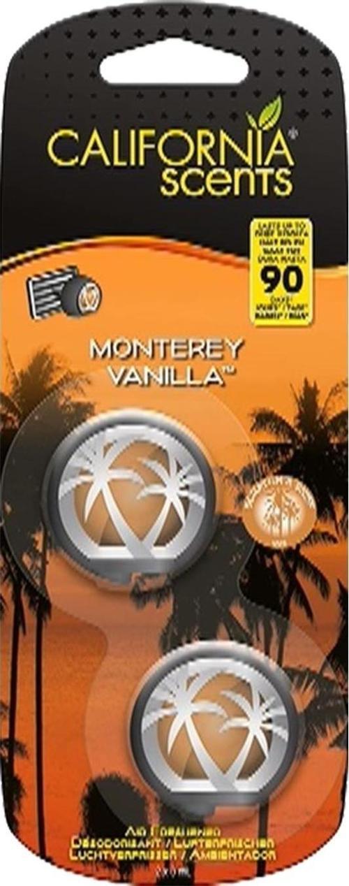 Mini Diffuser Monterey Vanilla Tatlı Vanilya Parfümlü Kalorifer Geçme Koku 2'li Se