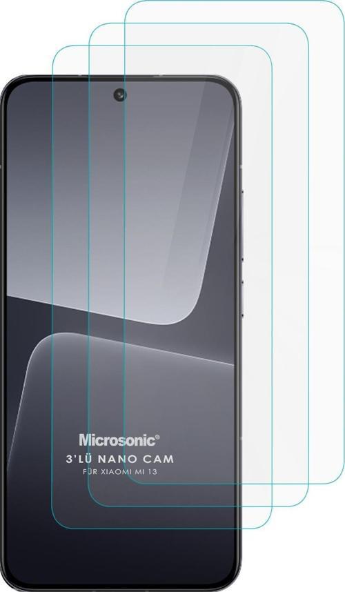 Xiaomi Mi 13 Screen Protector Nano Glass Cam Ekran Koruyucu (3`lü Paket)