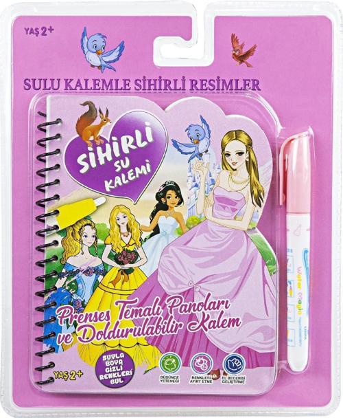Sihirli Özel Sulu Kalem İle Boyama Kitabı Set | Prensesler Dünyası Temalı Water Magic
