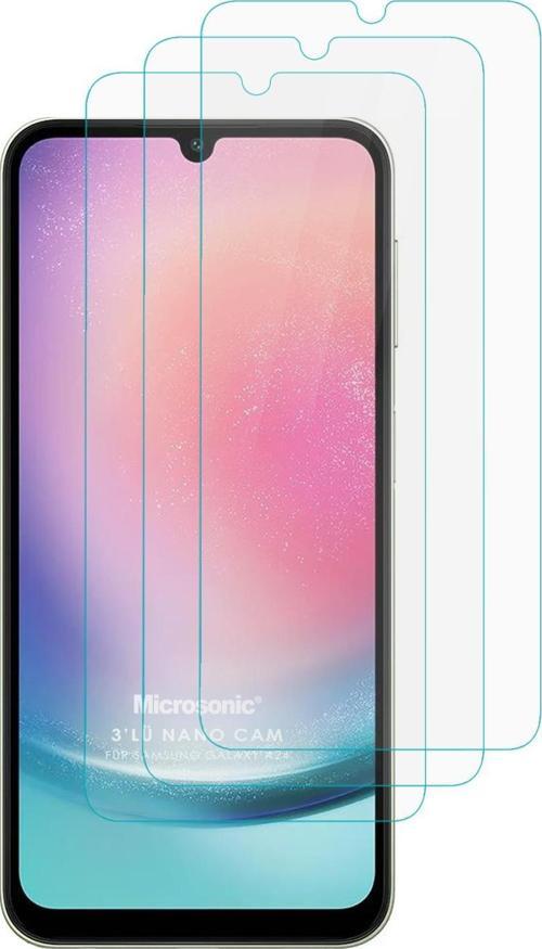 Samsung Galaxy A24 Screen Protector Nano Glass Cam Ekran Koruyucu (3`lü Paket)