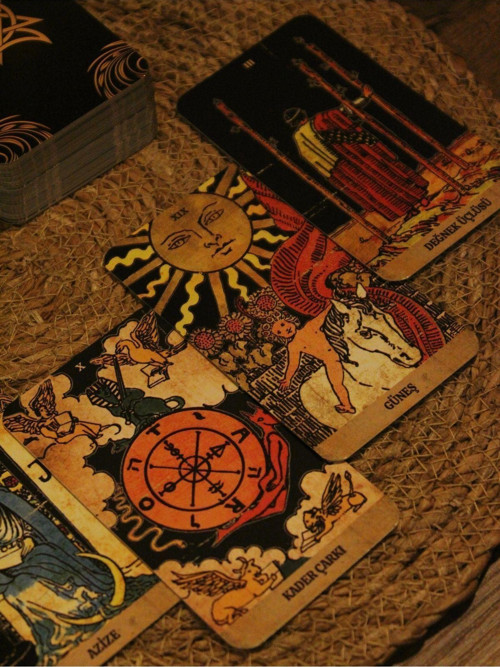 Paganca Vintage Tarot Destesi 78 Kart - Arındırma Kesesi - Demet Tütsü 2