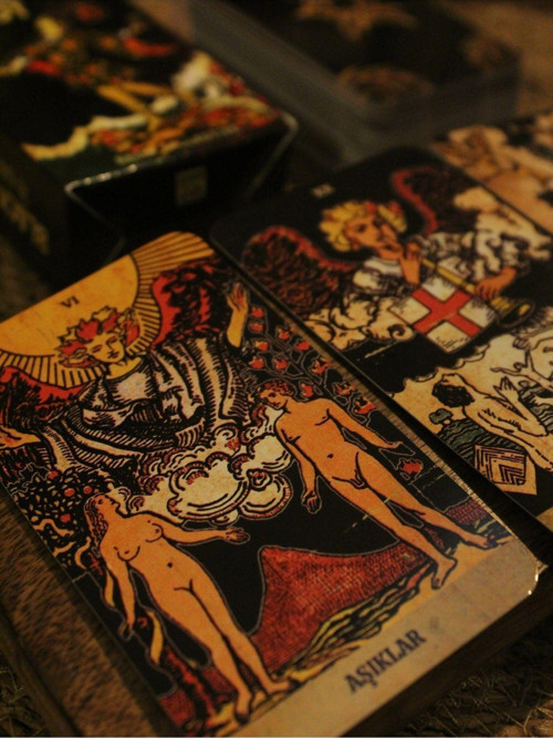 Paganca Vintage Tarot Destesi 78 Kart - Arındırma Kesesi - Demet Tütsü 5