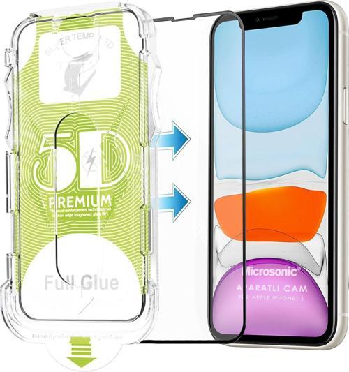 Apple iPhone 11 Magic Uygulama Aparatlı Tam Kapatan Ekran Koruyucu Siyah