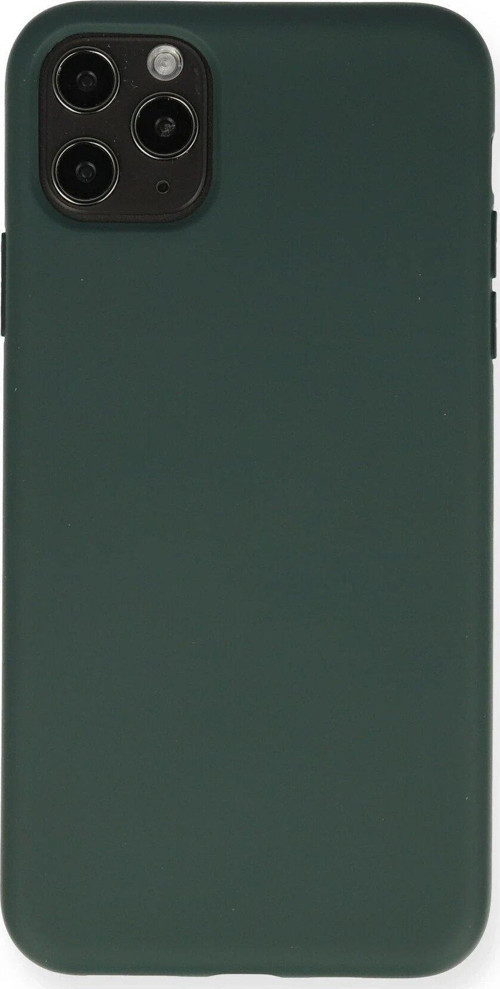 CPT83 11 Pro Max Uyumlu Kılıf Nano içi Kadife Silikon - Koyu Yeşil