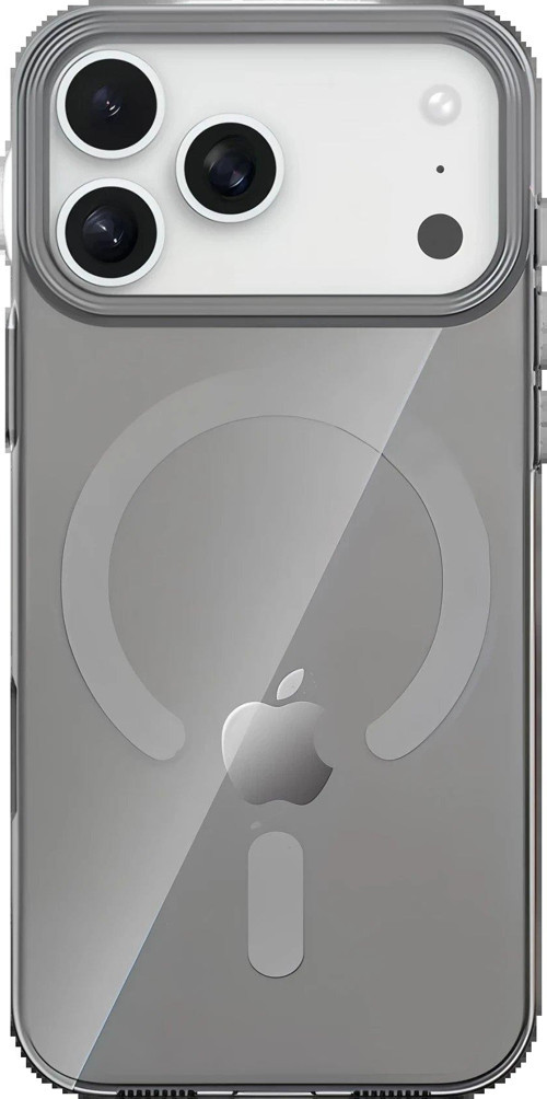 Apple iPhone 17 Pro PC Blank Magsafe Kapak - Natural Grey