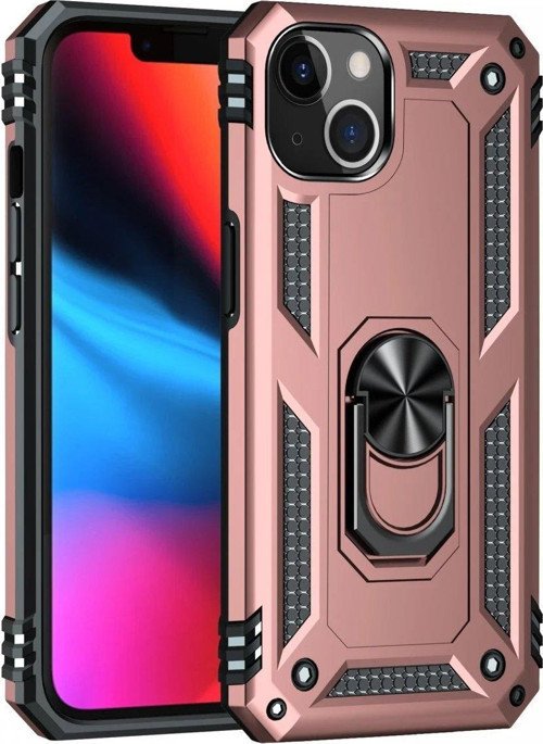 CPT83 iPhone 13 Kılıf Sofya Yüzüklü Silikon Kapak - Rose