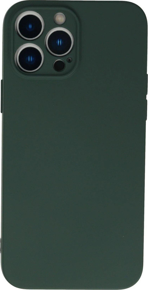 CPT83 iPhone 13 Pro Max Kılıf Nano içi Kadife Silikon - Koyu Yeşil