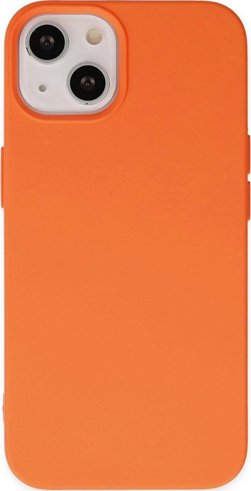 CPT83 iPhone 14 Plus Kılıf Nano içi Kadife Silikon - Turuncu