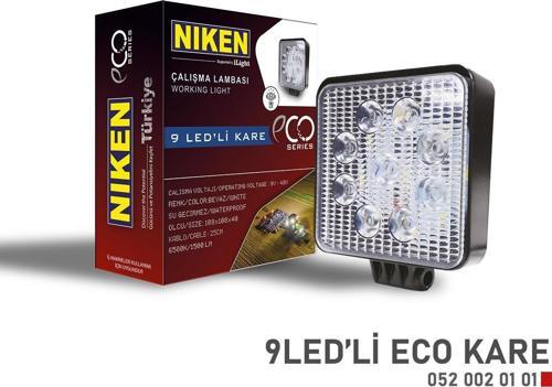 Calışma Lambası 9 Ledli Kare ECO Seri 27-22W 12V 24V 052 002 01 01