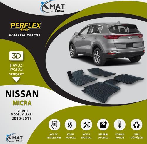 Paspas 3D Havuzlu X-Mat Nıssan Mıcra 2010-2017