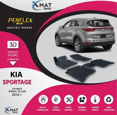 Paspas 3D Havuzlu X-Mat Sportage 2016+