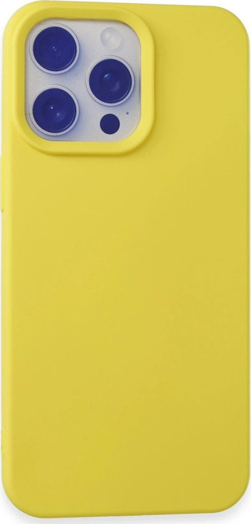CPT83 iPhone 15 Pro Max Uyumlu Kılıf Nano içi Kadife Silikon - Sarı