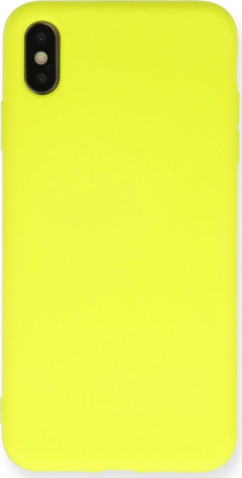 CPT83 iPhone X Kılıf Nano içi Kadife Silikon - Sarı