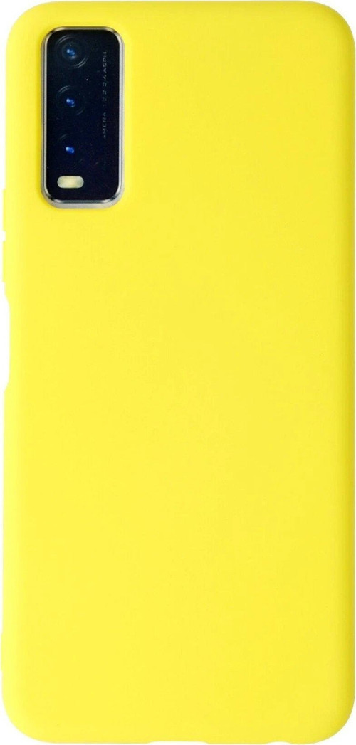 CPT83 Vivo Y11S Kılıf Nano içi Kadife Silikon - Sarı