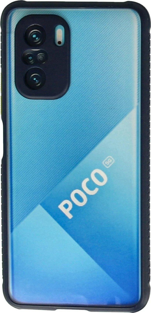 CPT83 Xiaomi Poco F3 Uyumlu Kılıf Miami Şeffaf Silikon - Lacivert