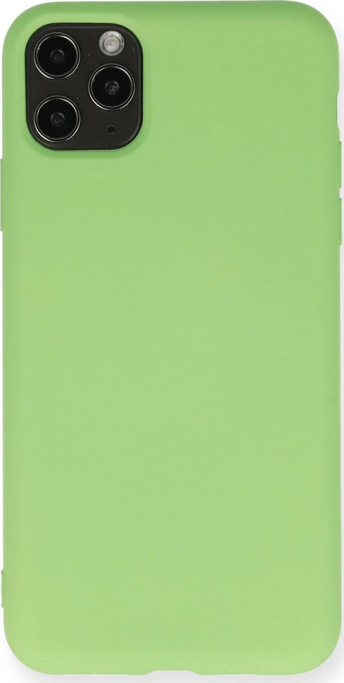 FLM iPhone 11 Pro Max Kılıf Nano içi Kadife Silikon - Yeşil