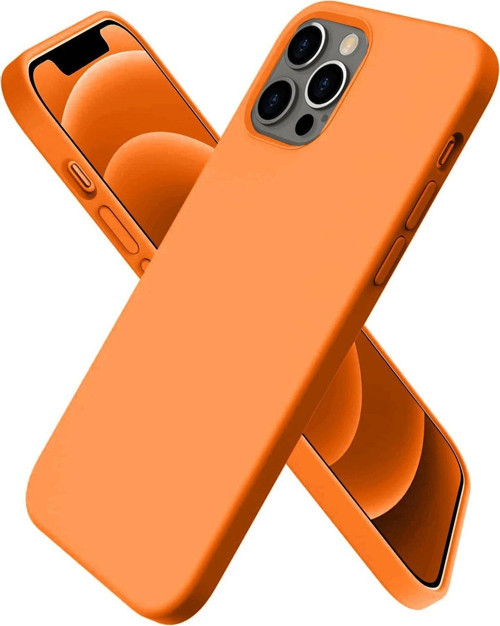 FLM iPhone 12 Pro Kılıf First Silikon - Turuncu