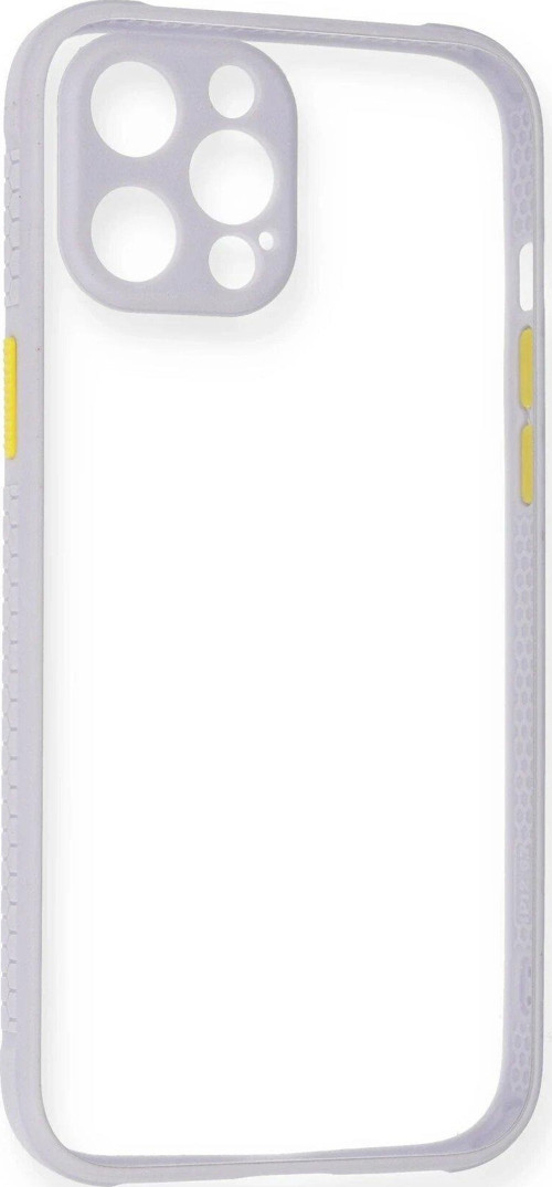 FLM iPhone 12 Pro Max Kılıf Miami Şeffaf Silikon - Lila